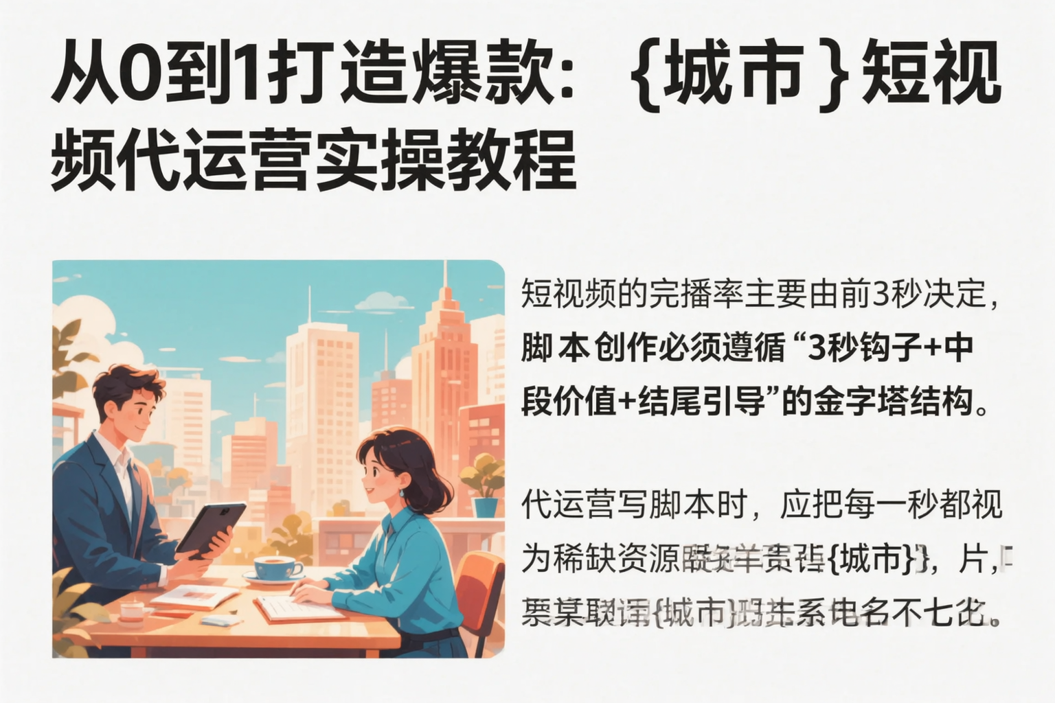 从0到1打造爆款：深圳短视频代运营实操教程