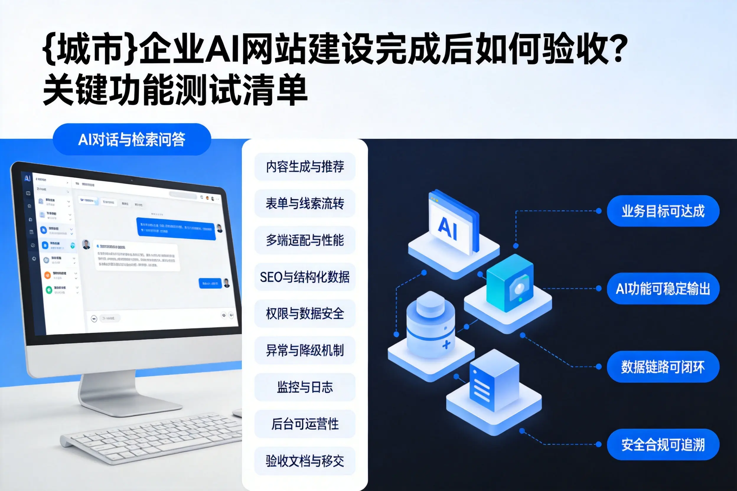 深圳企业AI网站建设完成后如何验收？关键功能测试清单