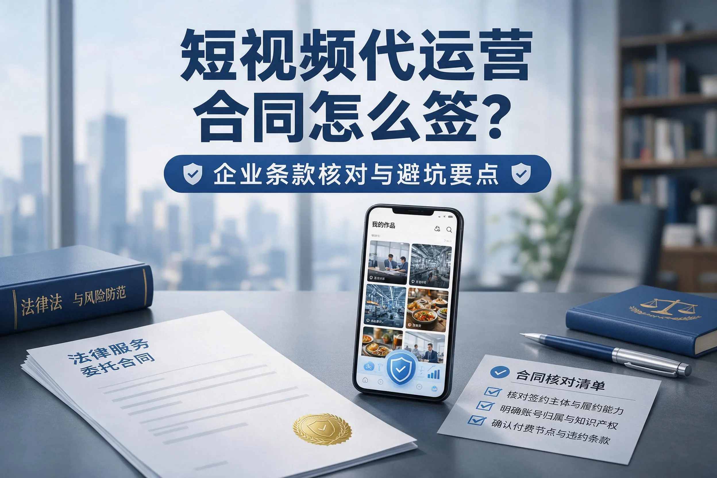 短视频代运营合同怎么签？深圳企业条款核对与避坑要点