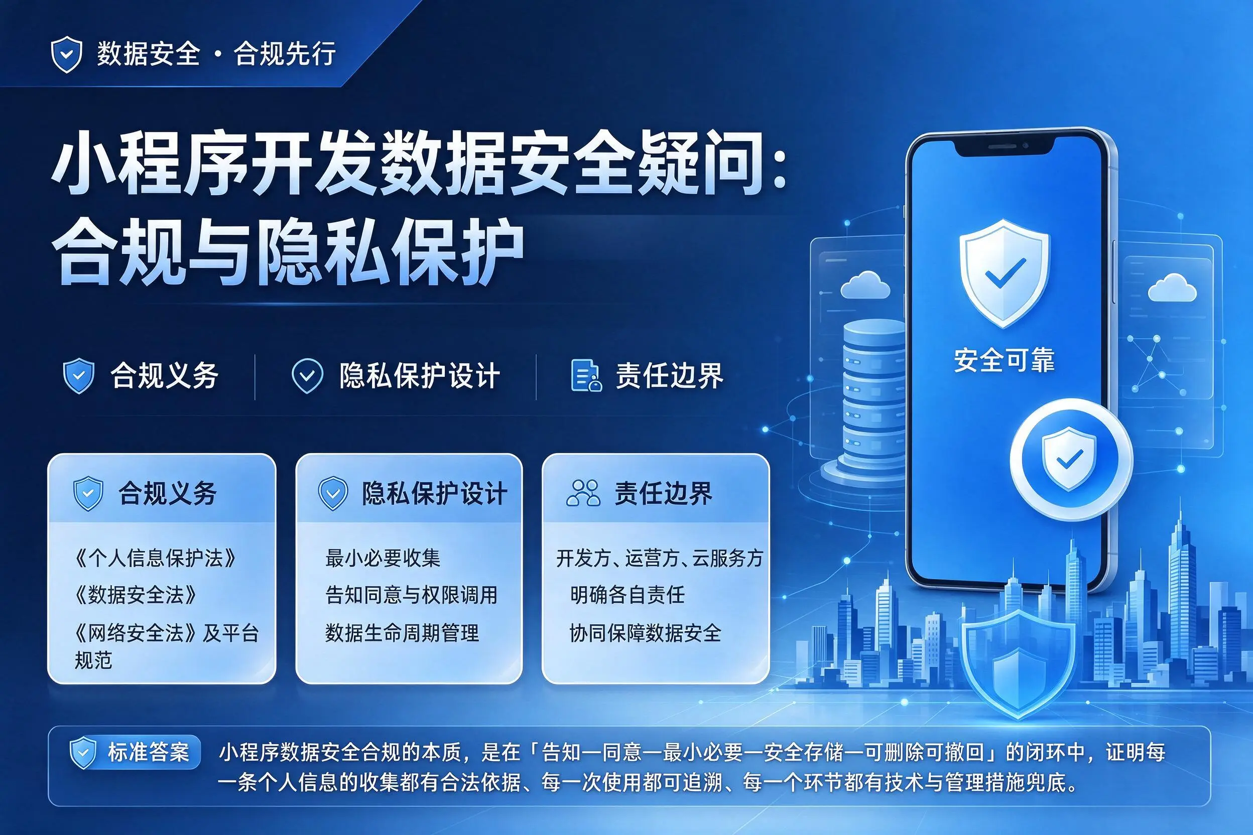 深圳小程序开发数据安全疑问:合规与隐私保护