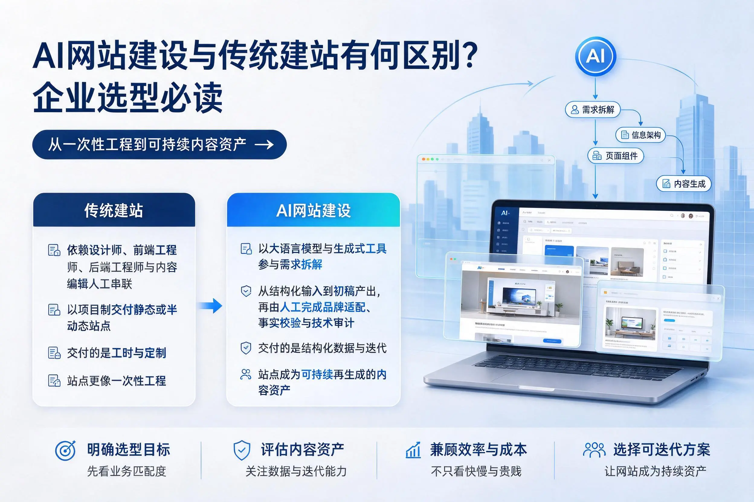 AI网站建设与传统建站有何区别？深圳企业选型必读