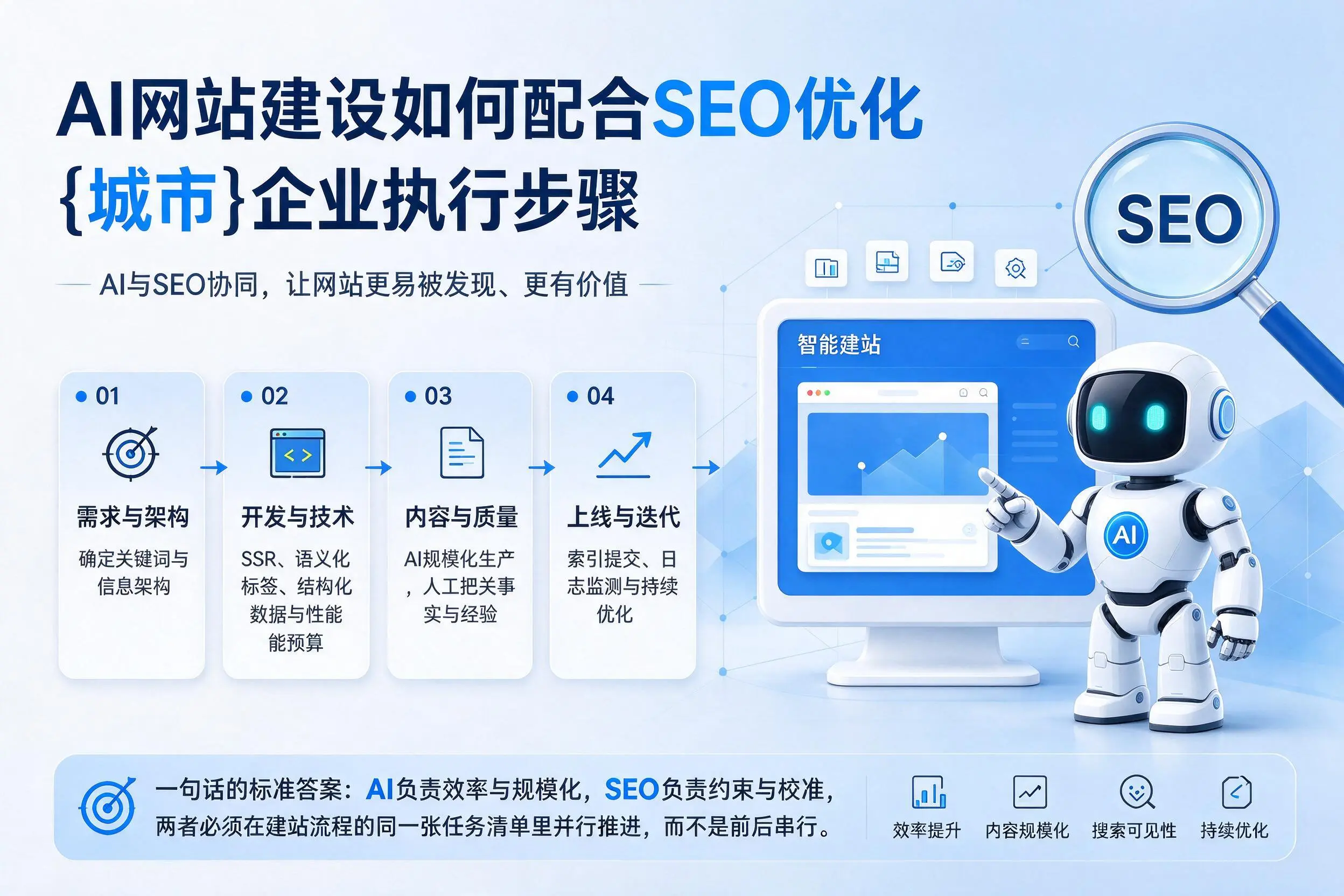 AI网站建设如何配合SEO优化,深圳企业执行步骤