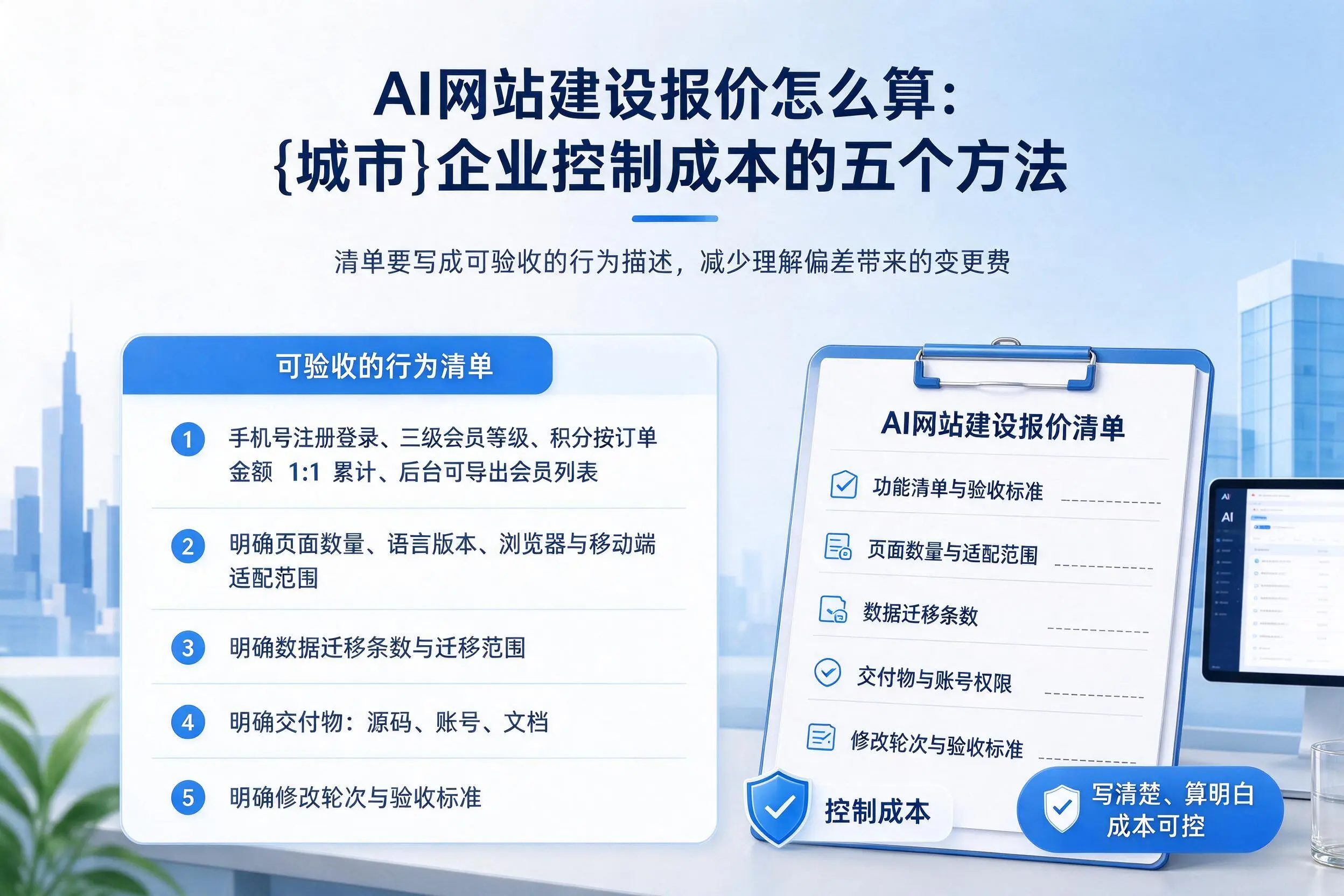 AI网站建设报价怎么算：深圳企业控制成本的五个方法